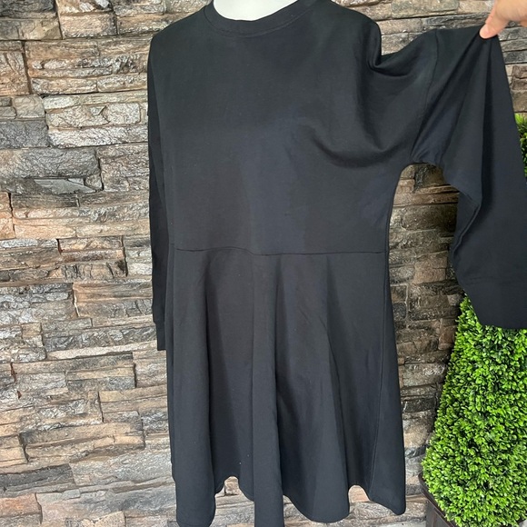 Zara Black Long Sleeve A-Line Dress - Picture 5 of 10